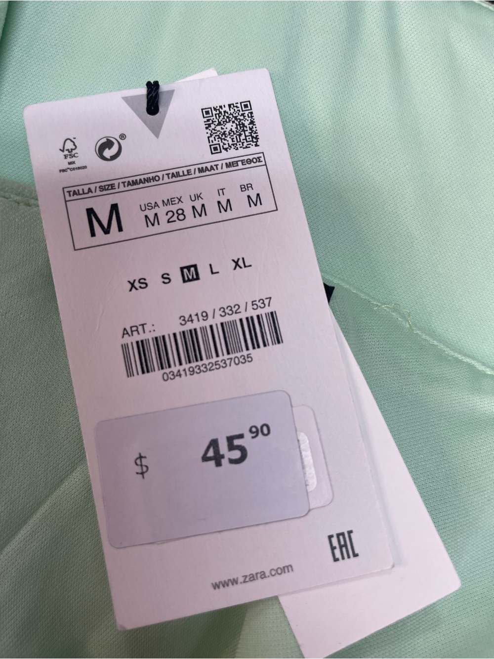 Zara Corset Bustier Crop Top Mint Green - Picture 12 of 16
